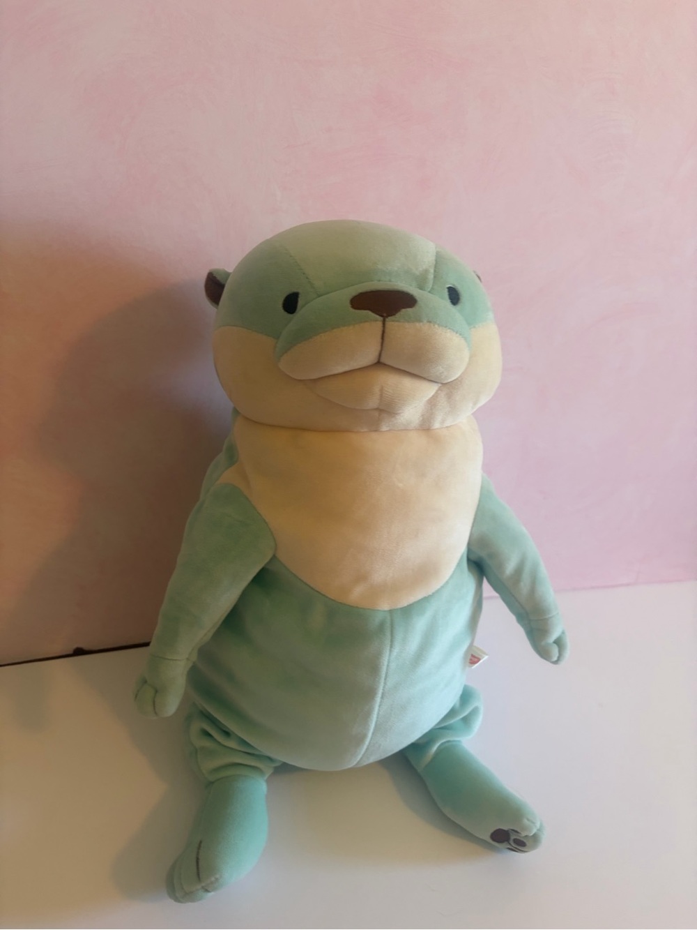 Shinada Global Teal Blue Otter Plush like new